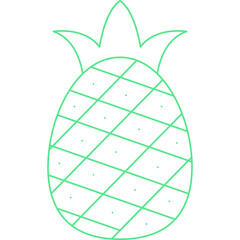 Pineapple single vector icon illustration
