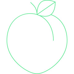 Plum single vector icon illustration