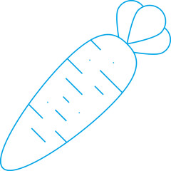 Carrot single vector icon illustration