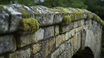 closeup to an old stone bridge © Marco