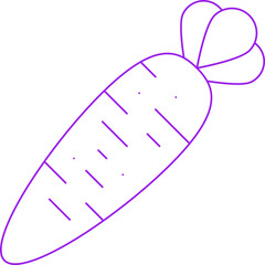 Carrot single vector icon illustration