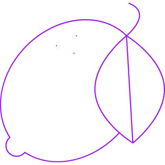 Lemon single vector icon illustration