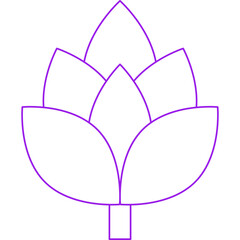 Artichoke single vector icon illustration