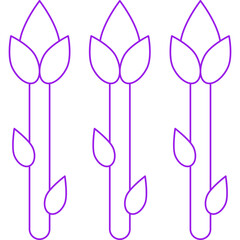 Asparagus single vector icon illustration