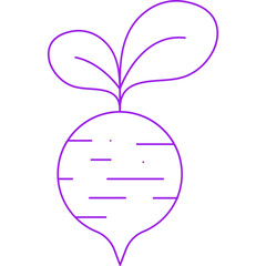 Beet single vector icon illustration
