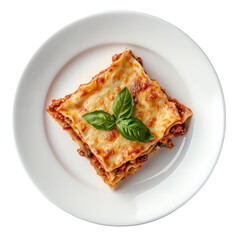 Delicious Vegetable Lasagna Portion on Clean White Plate