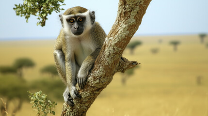 Obraz premium サバンナ-ベルベットモンキー