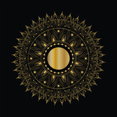 Decorative golden mandala wallpaper