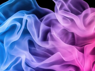 Fototapeta premium Ethereal neon gradient merging electric blue and deep purple, forming a futuristic minimalist background with a surreal glow