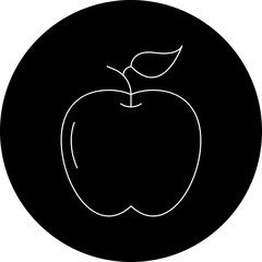 Apple single vector icon illustration