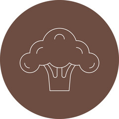 Broccoli single vector icon illustration
