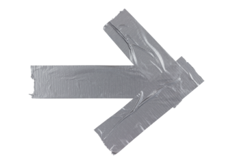 Reinforced tape arrow isolated from background