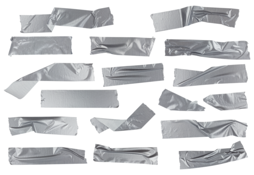 set of a piece of reinforced tape pasted on the wall, isolated from the  background