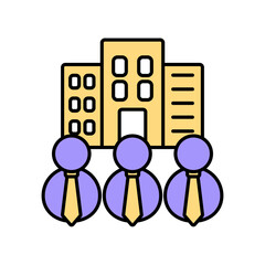 Icon a organization, isolated against a clean background.