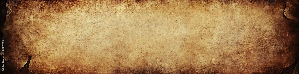 Poster a rustic, old parchment background with space for text in the center