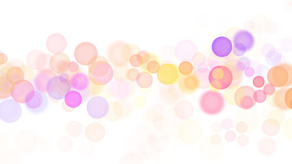 Colorful Easter Eggs with Bokeh Lights on a White Background