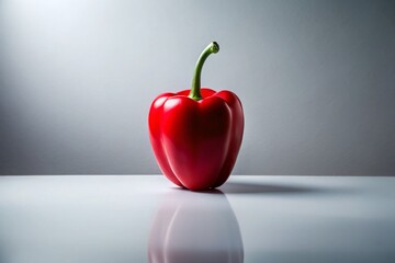 Vibrant Red Product Display on Clean White Background