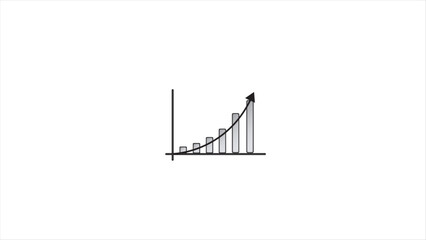 Abstract chart candle stock graph forex market on white background.