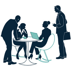Business Argument Silhouette Art