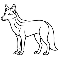 Coyote Silhouette Clean Line Vector Art