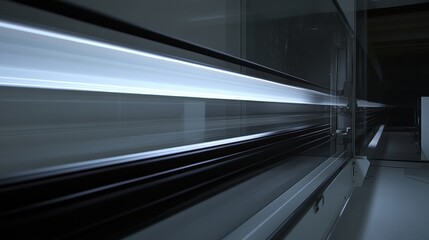 Obraz premium High-Detail Movement Through a Minimalistic Space