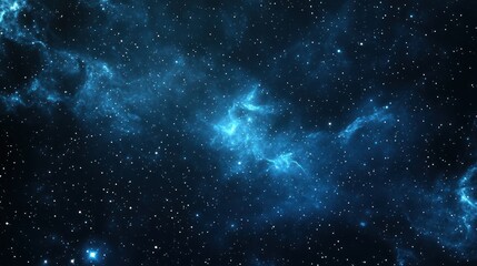 Fototapeta premium Blue Nebula Cosmic Space Background, Wallpaper