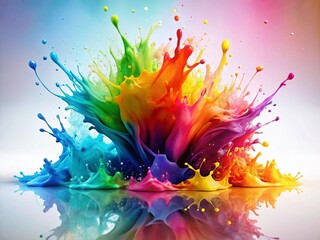 Vibrant Watercolor Splash: Colorful Gradient Blend for Artistic Backgrounds & Designs
