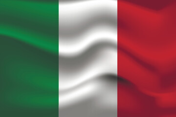 Fototapeta premium Flag of Italy. Italian national symbol in official colors. Template icon. Abstract vector background.