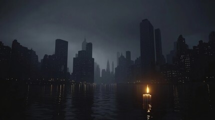 Fototapeta premium city ​​without electricity