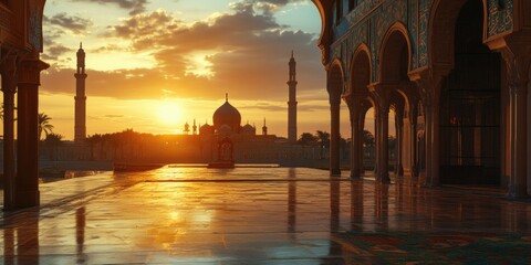 Mosque at Sunset