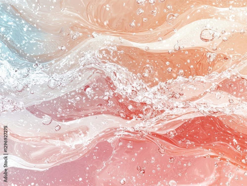 Poster flowing water patterns abstract art digital illustration artistic environment close-up view fluid dy