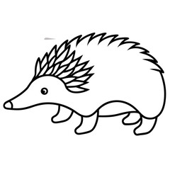 Elegant One-Line Echidna Vector Illustration