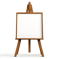 Classic Wooden Artist Easel with Blank Canvas for Painting and Creative Artwork Display