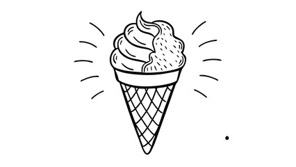 Ice Cream Cone with Two Scoops