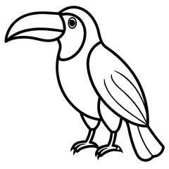 Elegant One-Line Toucan Vector Illustration