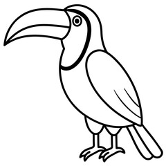 Elegant One-Line Toucan Vector Illustration
