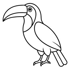Elegant One-Line Toucan Vector Illustration