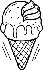 Ice Cream Cone with Two Scoops