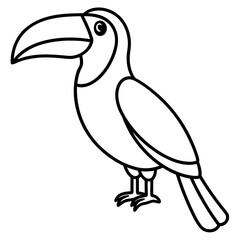 Elegant One-Line Toucan Vector Illustration