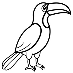 Elegant One-Line Toucan Vector Illustration