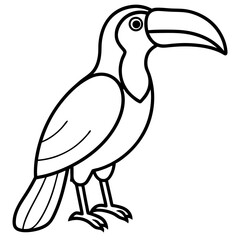Elegant One-Line Toucan Vector Illustration