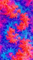 An abstract image featuring colorful and fractal like organic forms