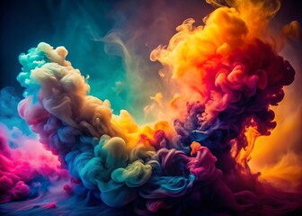 Vintage Colorful Smoke Gradient Background - Retro Styled Photography