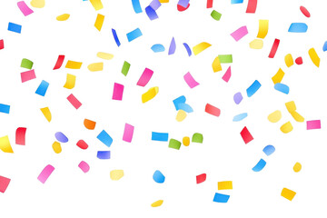 Festive party confetti isolated on transparent png