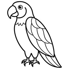 Elegant Parrot One-Line Illustration