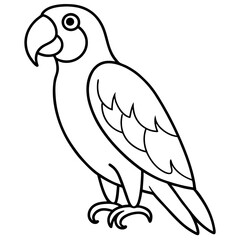 Elegant Parrot One-Line Illustration