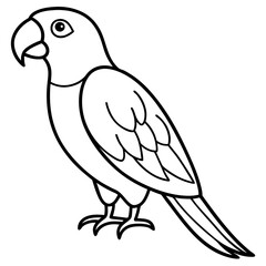 Elegant Parrot One-Line Illustration
