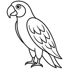Elegant Parrot One-Line Illustration