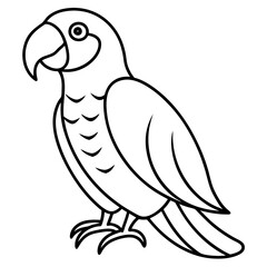 Elegant Parrot One-Line Illustration