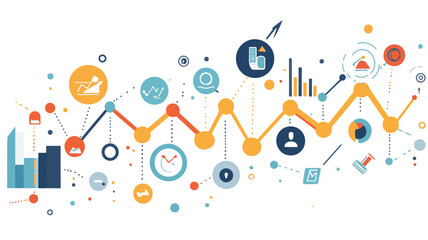 Visualizing Financial Growth and Profitability in the Corporate Landscape and Chart graph investment finance business currency datum economy stock growth diagram market Art & Illustration